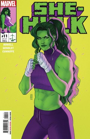 She-Hulk (2022) #11 Cover by Jen Bartell. Clearly Jennifer Walters has a lot of fight left in her. (Marvel)